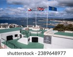 Small photo of Military Heritage Centre, Willis's road, Gibraltar, September, 21st, 2023: Flags flying over the Military Heritage Centre, Willis's Road, Gibraltar.
