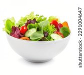 Salad bowl with spinach  cherry ...