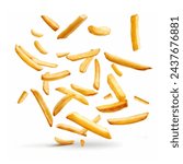French fries flying in air ...