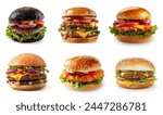 Various burgers menu. double...