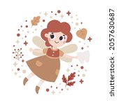 cute vector magic illustration  ... | Shutterstock .eps vector #2057630687