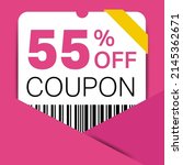 55  coupon promotion sale for a ... | Shutterstock .eps vector #2145362671