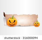 halloween scary pumpkins... | Shutterstock .eps vector #316000094