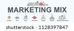 marketing mix 7p banner web... | Shutterstock .eps vector #1128397847