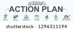 action plan banner web icon for ... | Shutterstock .eps vector #1296311194