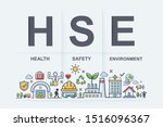 hse   health safety environment ... | Shutterstock .eps vector #1516096367