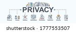 privacy banner web icon for... | Shutterstock .eps vector #1777553507