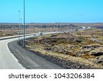 Icelandic road leading to Keflavik airport. 