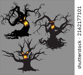 halloween scary tree vector art ... | Shutterstock .eps vector #2162177101