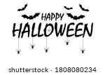happy halloween with spider... | Shutterstock .eps vector #1808080234