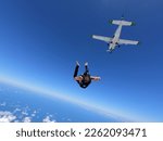 Skydiving over the santos port  ...