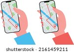 mobile gps navigation  tracking ... | Shutterstock .eps vector #2161459211