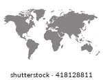 Gray Blank Vector World Map....