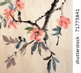 Chinese Painting Of Flowers ...