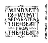 motivational quote. mindset is... | Shutterstock .eps vector #1812668887
