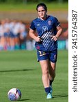 Small photo of Lauren Allan of Newcastle Jets warms up before the A-League Women Rd13 match between Sydney FC and Newcastle Jets at Leichhardt Oval on January 21, 2024 in Sydney, Australia