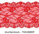 Red Lace With Pattern In The...