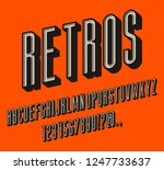 3d vintage letters  retro... | Shutterstock .eps vector #1247733637
