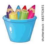colored pencils vector | Shutterstock .eps vector #683752651