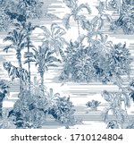 toile engraving tropical... | Shutterstock .eps vector #1710124804