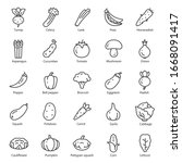 vegetables  icon set. salad... | Shutterstock .eps vector #1668091417