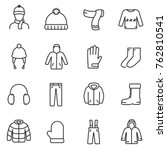 Winter Clothes Icons Set....