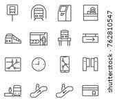 Metro Icons Set. Subway Rapid...