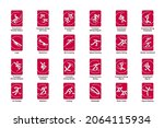 winter sports icons set  vector ... | Shutterstock .eps vector #2064115934