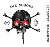 badge or logotype with skull.... | Shutterstock .eps vector #281003294