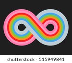infinity rainbow logo. endless... | Shutterstock .eps vector #515949841