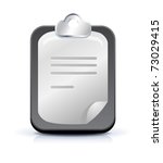 clipboard with paper on white | Shutterstock .eps vector #73029415