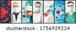 coronavirus covid 19 photo set... | Shutterstock . vector #1756929224