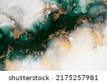 Small photo of Marble ink abstract art from exquisite original painting for abstract background . Painting was painted on high quality paper texture to create smooth marble background pattern of ombre alcohol ink .