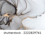 Small photo of Marble ink abstract art from meticulous original painting abstract background . Painting was painted on high quality paper texture to create smooth marble background pattern of ombre alcohol ink .