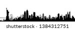 new york city skyline... | Shutterstock .eps vector #1384312751