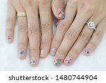 Nails gel polish painting fingernails