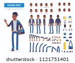 young  boy or teenager... | Shutterstock . vector #1121751401