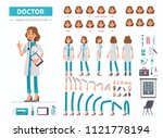 doctor woman character... | Shutterstock . vector #1121778194