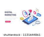 digital marketing concept. can... | Shutterstock . vector #1131644861