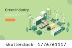 green industrial factory with... | Shutterstock .eps vector #1776761117