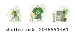  recycling illustration set.... | Shutterstock .eps vector #2048991461