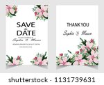 wedding vector floral invite... | Shutterstock .eps vector #1131739631