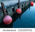 Buoys in the old harbour in...