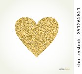 Gold Glitter Heart  Sign...