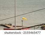 Yellow Windsock Anemometer At A ...