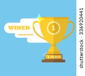 winner cup flat design   trophy ... | Shutterstock .eps vector #336920441