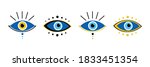 vector conceptual blue evil eye ... | Shutterstock .eps vector #1833451354