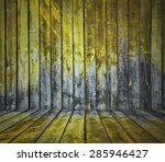 painted old wooden wall. yellow ... | Shutterstock .eps vector #285946427