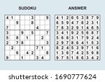 vector sudoku with answer 415.... | Shutterstock .eps vector #1690777624