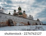 Small photo of Pereslavl-Zalessky,Russia-January 21,2023:Goritsky Assumption Monastery - an Orthodox male monastery abolished in 1744